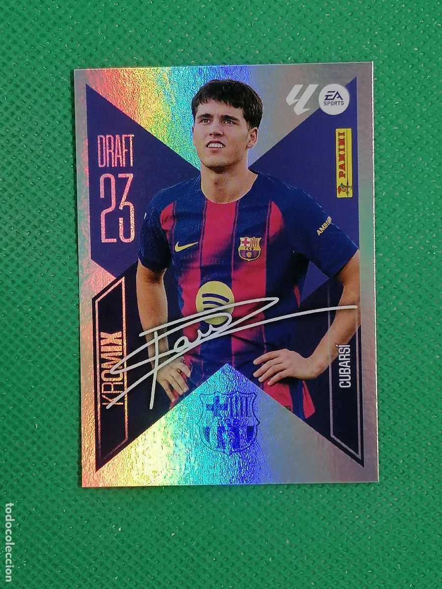 Cromos de f&uacute;tbol: K 6 K6 CUBARSI BARCELONA DRAFT 23 KROMIX FIRMADO ⚽ PANINI LIGA ESTE 26 27 2026 2027 ⚽