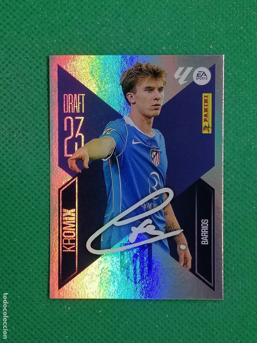 Cromos de f&uacute;tbol: K 3 K3 BARRIOS ATLETICO MADRID DRAFT 23 KROMIX FIRMADO ⚽ PANINI LIGA ESTE 26 27 2026 2027 ⚽