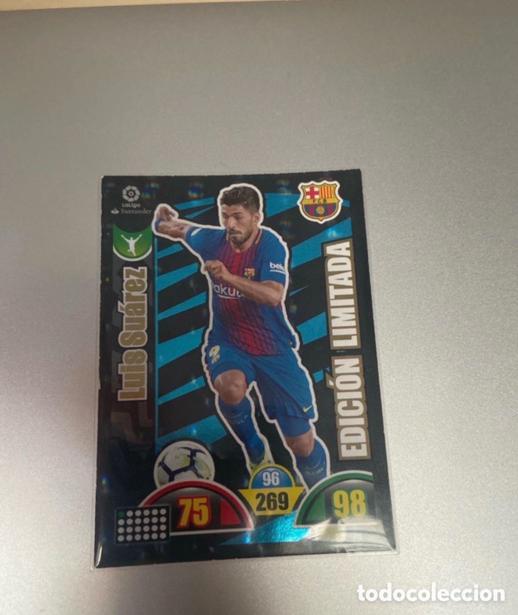 Cromos de f&uacute;tbol: Luis Su&aacute;rez edici&oacute;n limitada Adrenalyn
