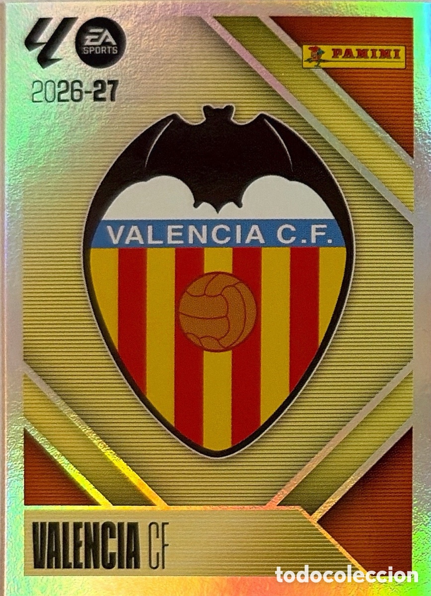 Cromos de f&uacute;tbol: 1.- Escudo (VALENCIA) - COLECCIONES ESTE 2026/27 (PANINI)