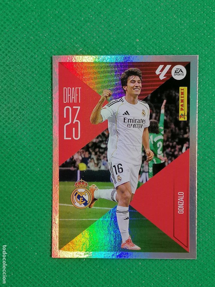 Cromos de f&uacute;tbol: 9 GONZALO REAL MADRID DRAFT 23 ⚽ PANINI LIGA ESTE 26 27 2026 2027 ⚽