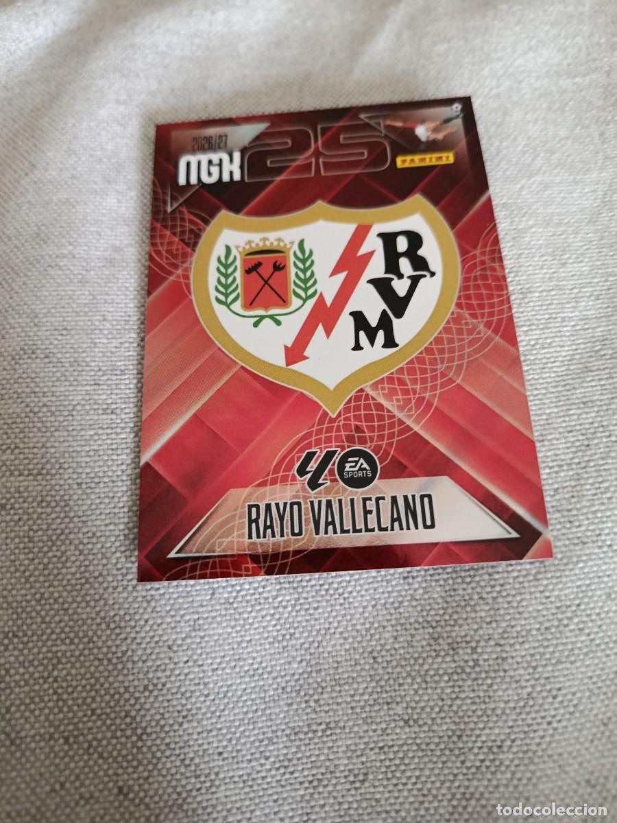 Cromos de f&uacute;tbol: Megacracks 26/27. 289- Escudo. Rayo Vallecano.