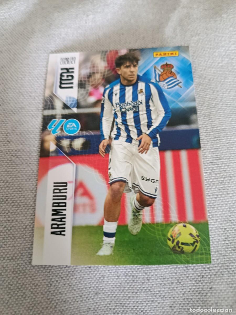 Cartes &agrave; collectionner de Football: Megacracks 26/27. 310- Aramburu. Real Sociedad.
