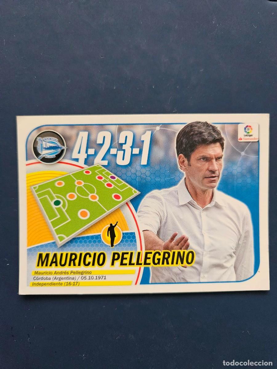 Cartes &agrave; collectionner de Football: N&ordm; 2 MAURICIO PELLEGRINO ALAVES LOGO NUEVO LIGA ESTE 16 17 2016 2017 SIN PEGAR NUNCA PEGADO