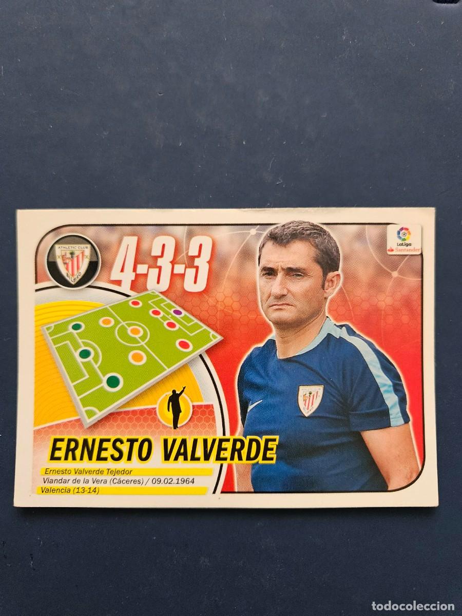 Cartes &agrave; collectionner de Football: N&ordm; 2 ERNESTO VALVERDE ATHLETIC BILBAO LOGO NUEVO LIGA ESTE 16 17 2016 2017 SIN PEGAR NUNCA PEGADO