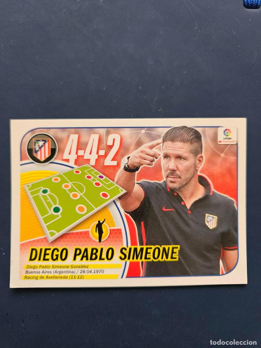 Fu&szlig;ball-Sticker: N&ordm; 6 DIEGO PABLO SIMEONE ATLETICO MADRID LOGO NUEVO LIGA ESTE 16 17 2016 2017 SIN PEGAR NUNCA PEGADO
