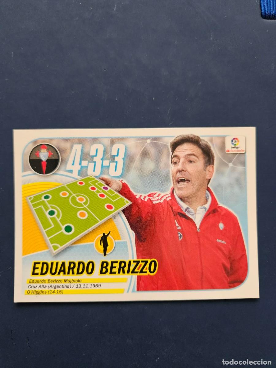 Fu&szlig;ball-Sticker: N&ordm; 12 EDUARDO BERIZZO CELTA LOGO NUEVO LIGA ESTE 16 17 2016 2017 SIN PEGAR NUNCA PEGADO