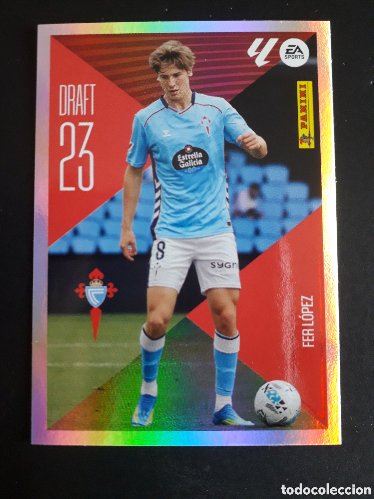 Fu&szlig;ball-Sticker: FER L&Oacute;PEZ CELTA DE VIGO DRAFT 23 N&deg; 7 ED ESTE 2026 2027 26 27 SIN PEGAR PEDIDO M&Iacute;NIMO 3&euro;.