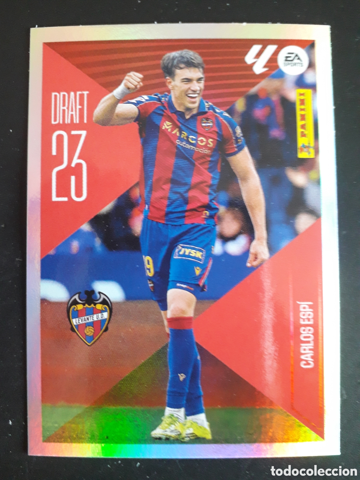 Cromos de Futebol: CARLOS ESP&Iacute;, LEVANTE DRAFT 23 N&deg; 4 ED ESTE 2026 2027 26 27 SIN PEGAR PEDIDO M&Iacute;NIMO 3&euro;.