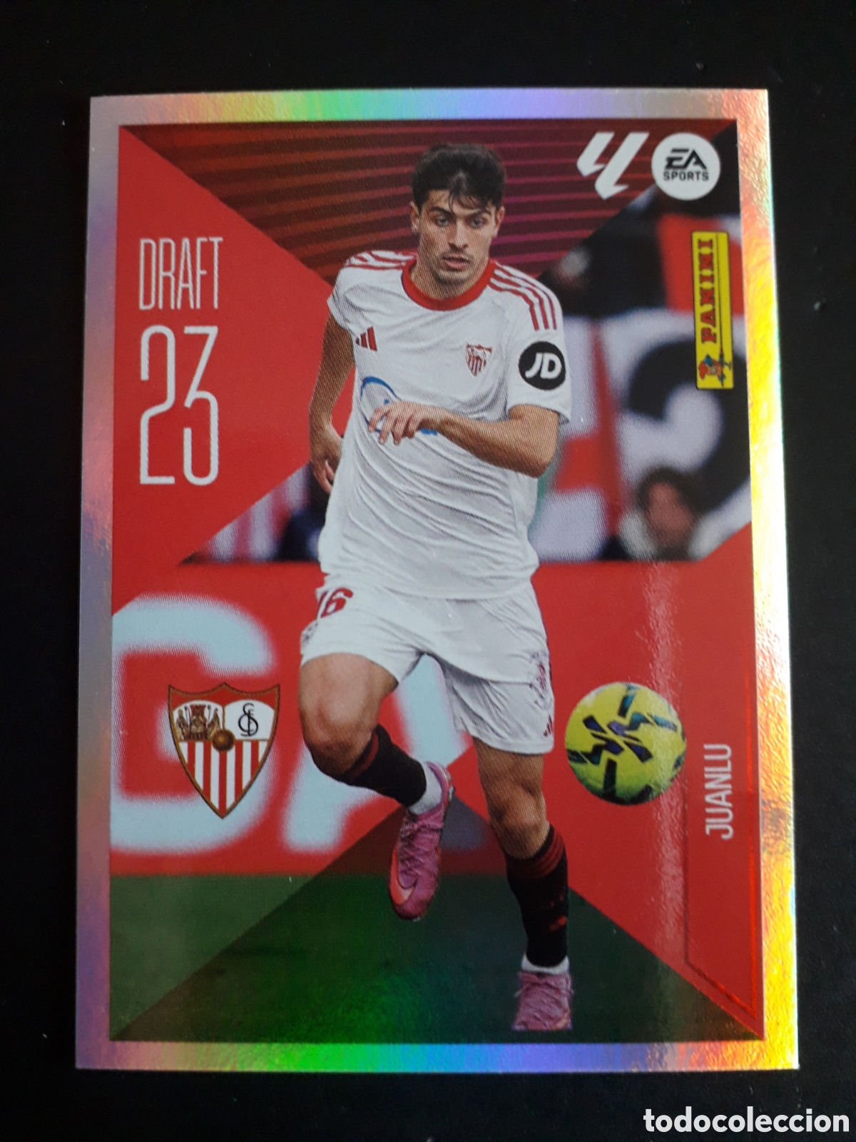 Cromos de f&uacute;tbol: JUANLU, SEVILLA DRAFT 23 N&deg; 14 ED ESTE 2026 2027 26 27 SIN PEGAR PEDIDO M&Iacute;NIMO 3&euro;