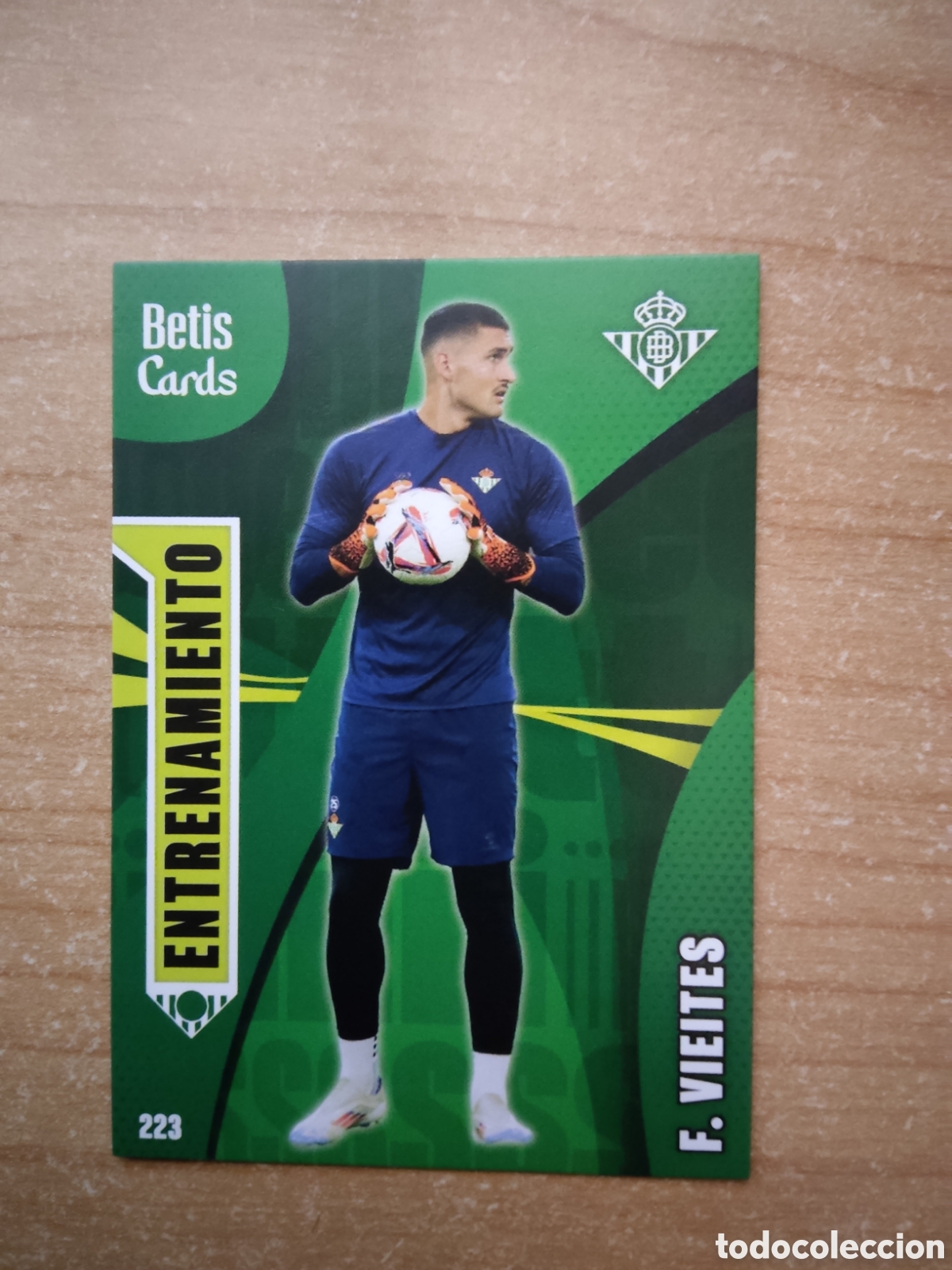 Cromos de f&uacute;tbol: 223 FRAN VIEITES ENTRENAMIENTO REAL BETIS HOLY CARDS 2024 2025