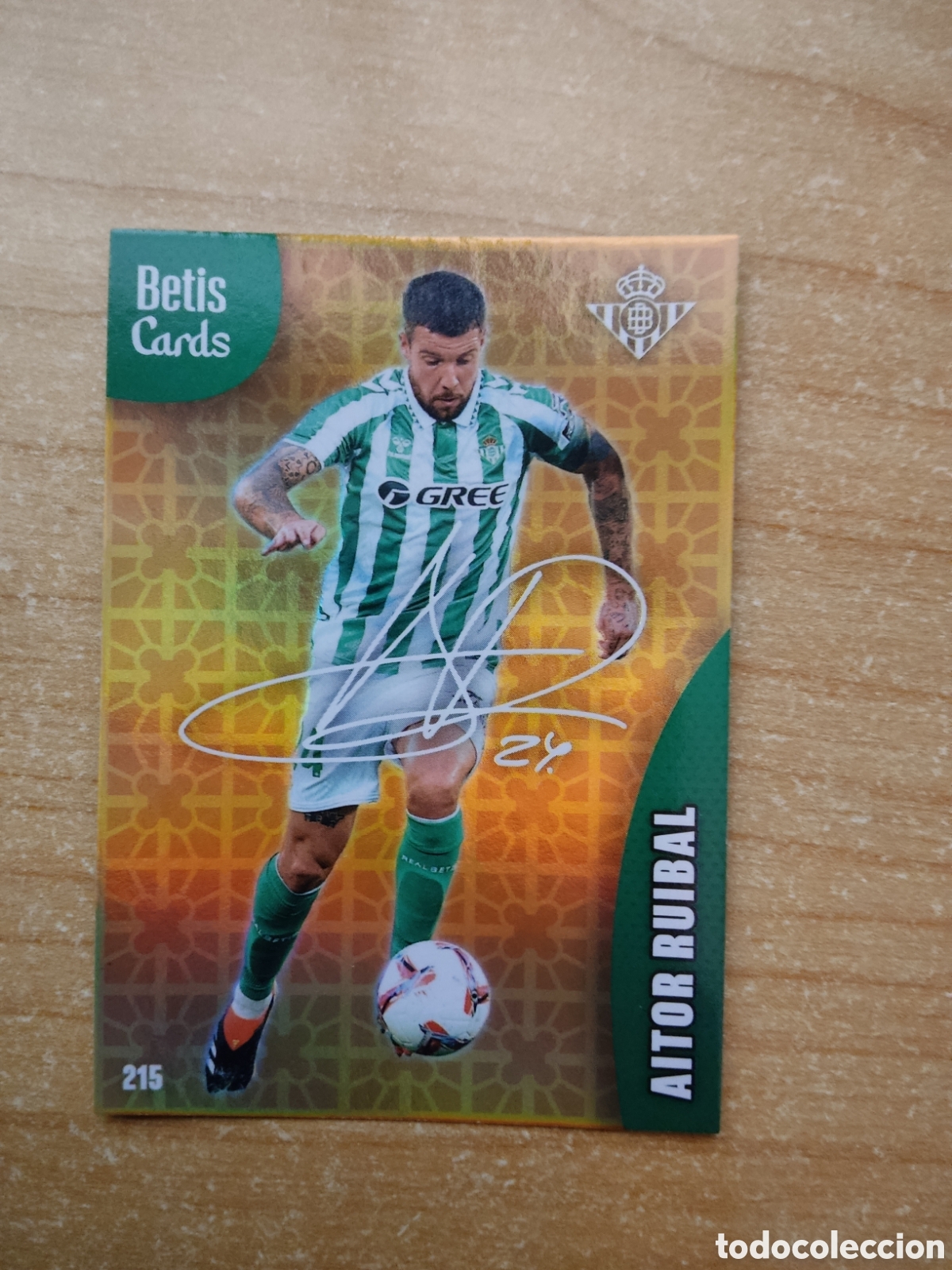 Cromos de f&uacute;tbol: 215 AITOR RUIBAL FIRMA REAL BETIS HOLY CARDS 2024 2025