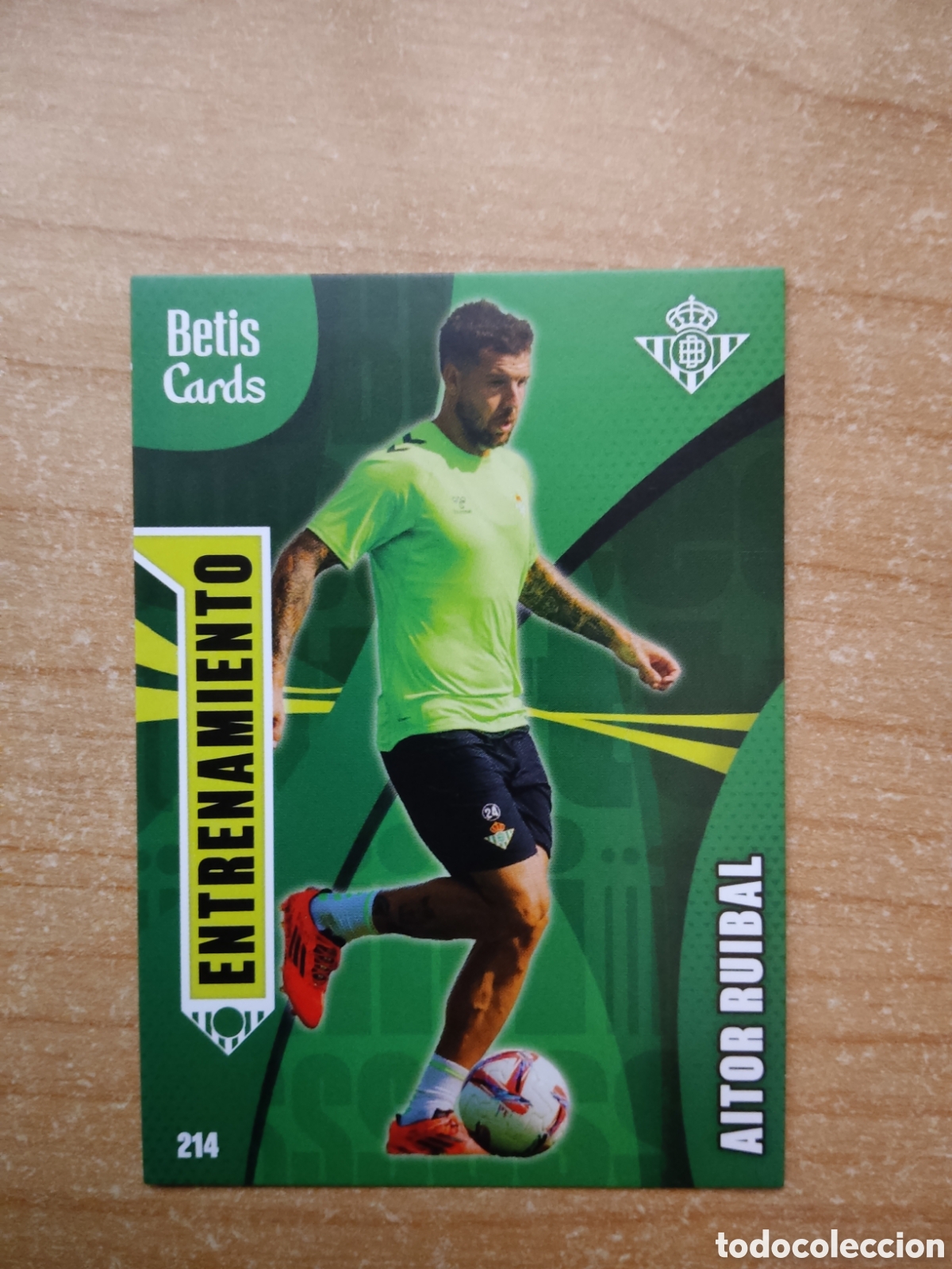 Cromos de f&uacute;tbol: 214 AITOR RUIBAL ENTRENAMIENTO REAL BETIS HOLY CARDS 2024 2025
