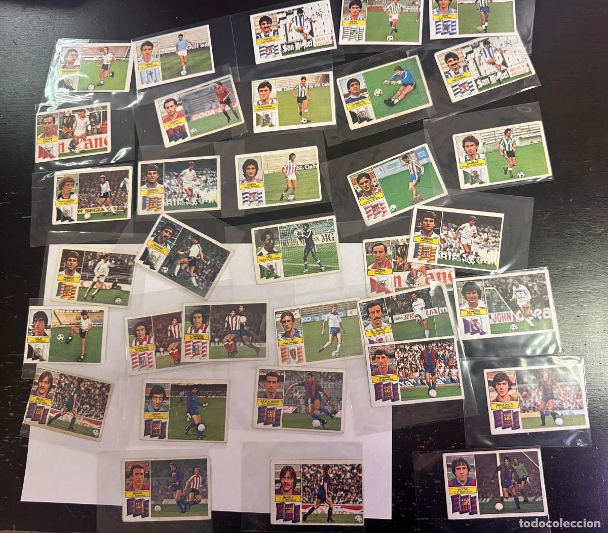 Cromos de f&uacute;tbol: Lote 36 Cards Liga Este 82 83 1982 1983 Sin pegar