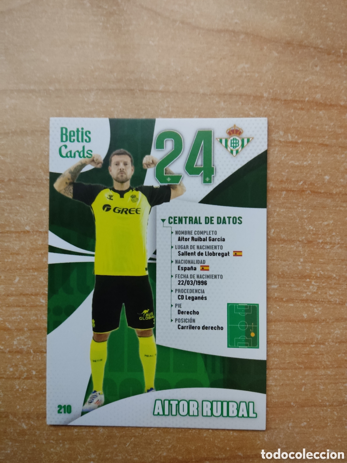 Cromos de f&uacute;tbol: 210 AITOR RUIBAL REAL BETIS HOLY CARDS 2024 2025