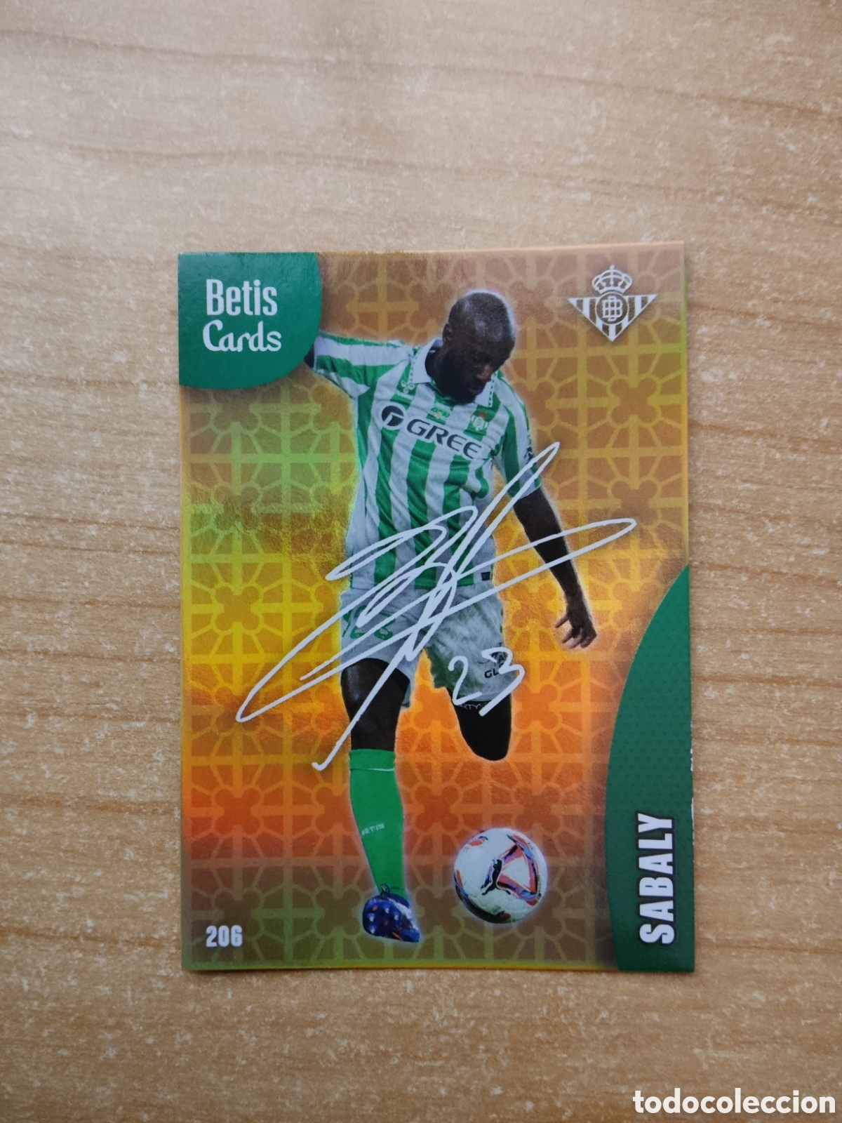 Cromos de f&uacute;tbol: 206 SABALY FIRMA REAL BETIS HOLY CARDS 2024 2025