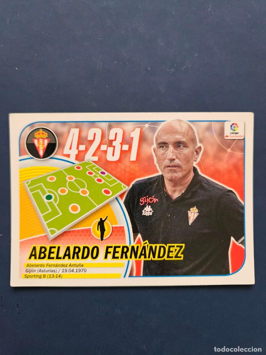 Cromos de f&uacute;tbol: N&ordm; 36 ABELARDO FERNANDEZ SPORTING GIJON LOGO NUEVO LIGA ESTE 16 17 2016 2017 SIN PEGAR NUNCA PEGADO