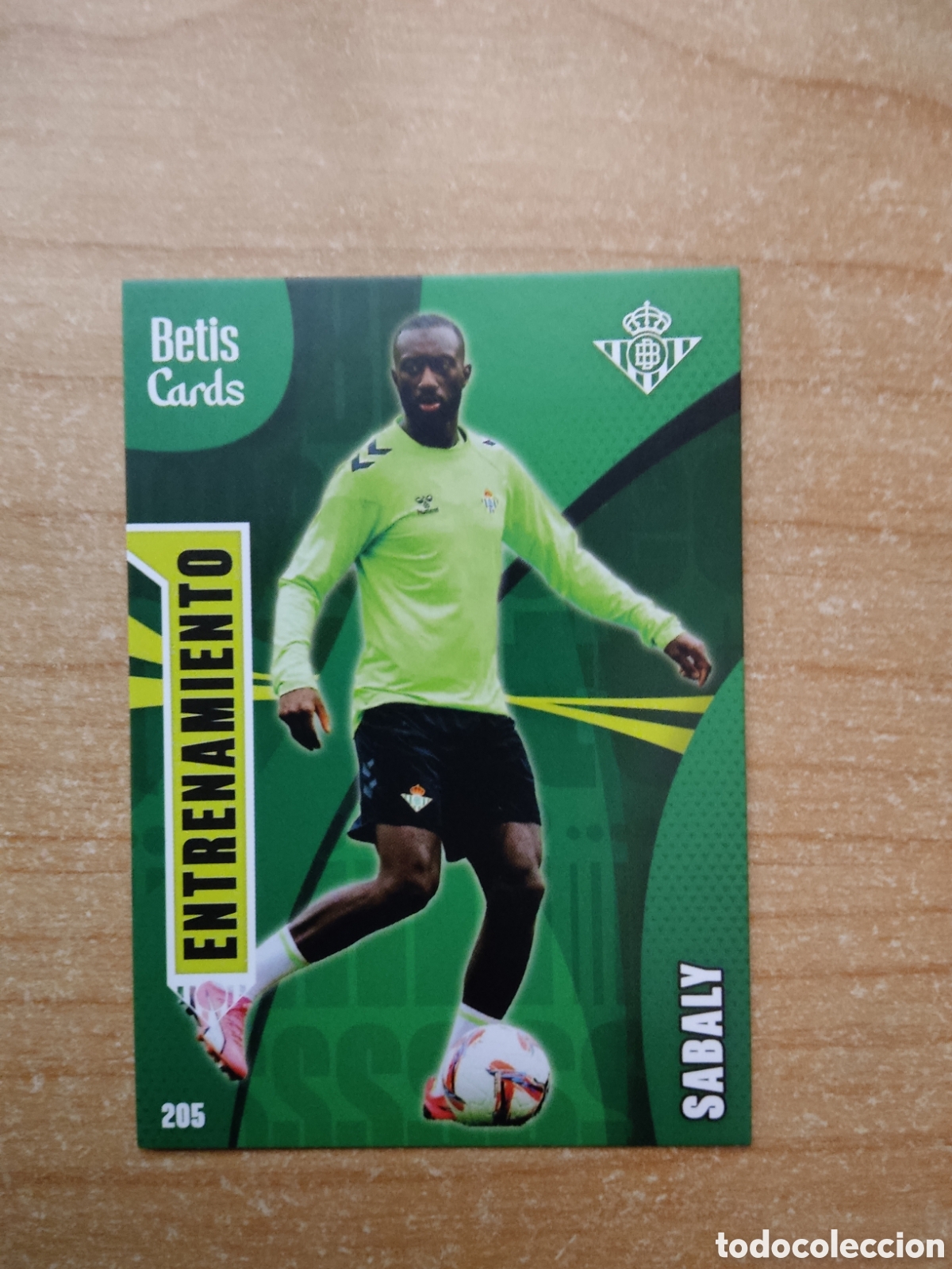 Cromos de f&uacute;tbol: 205 SABALY ENTRENAMIENTO REAL BETIS HOLY CARDS 2024 2025