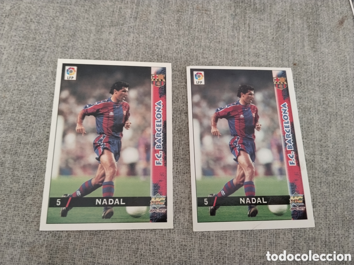 Cromos de f&uacute;tbol: MUNDICROMO 1999 - 2000 ( FICHAS DE LA LIGA 2000 ) N&ordm; 5 NADAL - FC BARCELONA ( ERROR Y CORREGIDO )