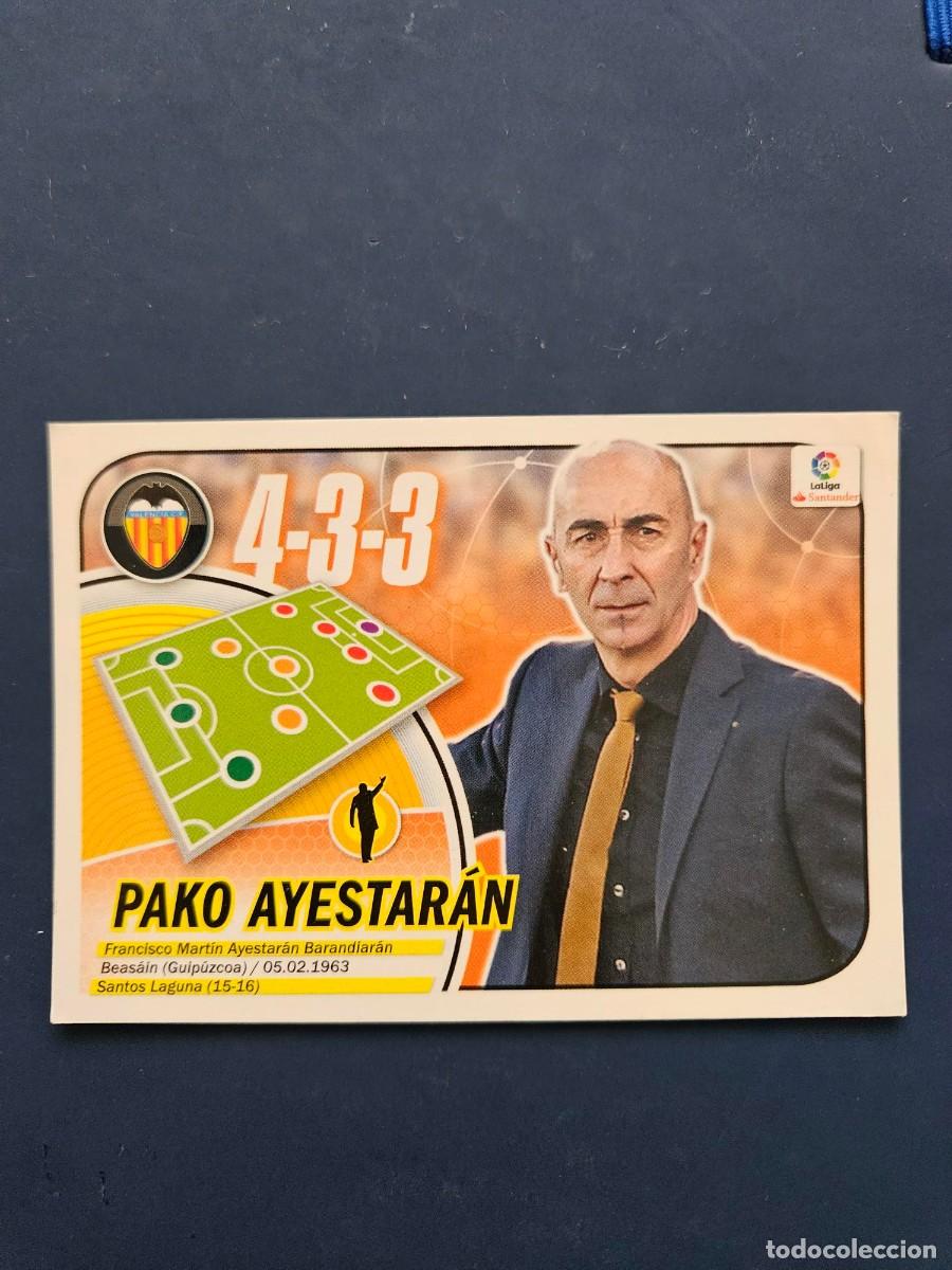 Cromos de f&uacute;tbol: N&ordm; 38 PAKO AYESTARAN VALENCIA LOGO NUEVO LIGA ESTE 16 17 2016 2017 SIN PEGAR NUNCA PEGADO