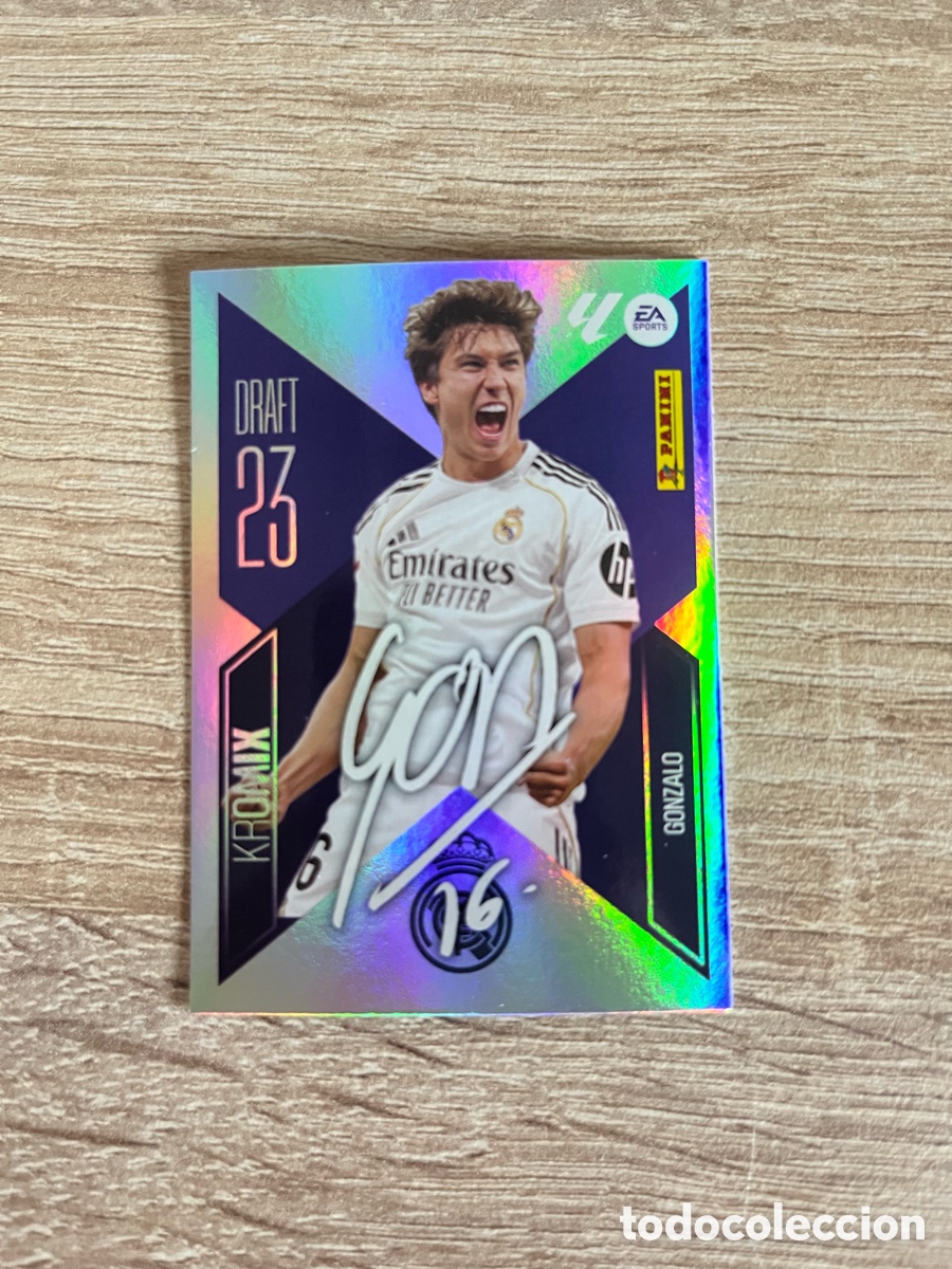 Cromos de f&uacute;tbol: K9 GONZALO DRAFT 23 KROMIX PARALELA LIGA ESTE EDICIONES ESTE 2026 2027 26 27 REAL MADRID