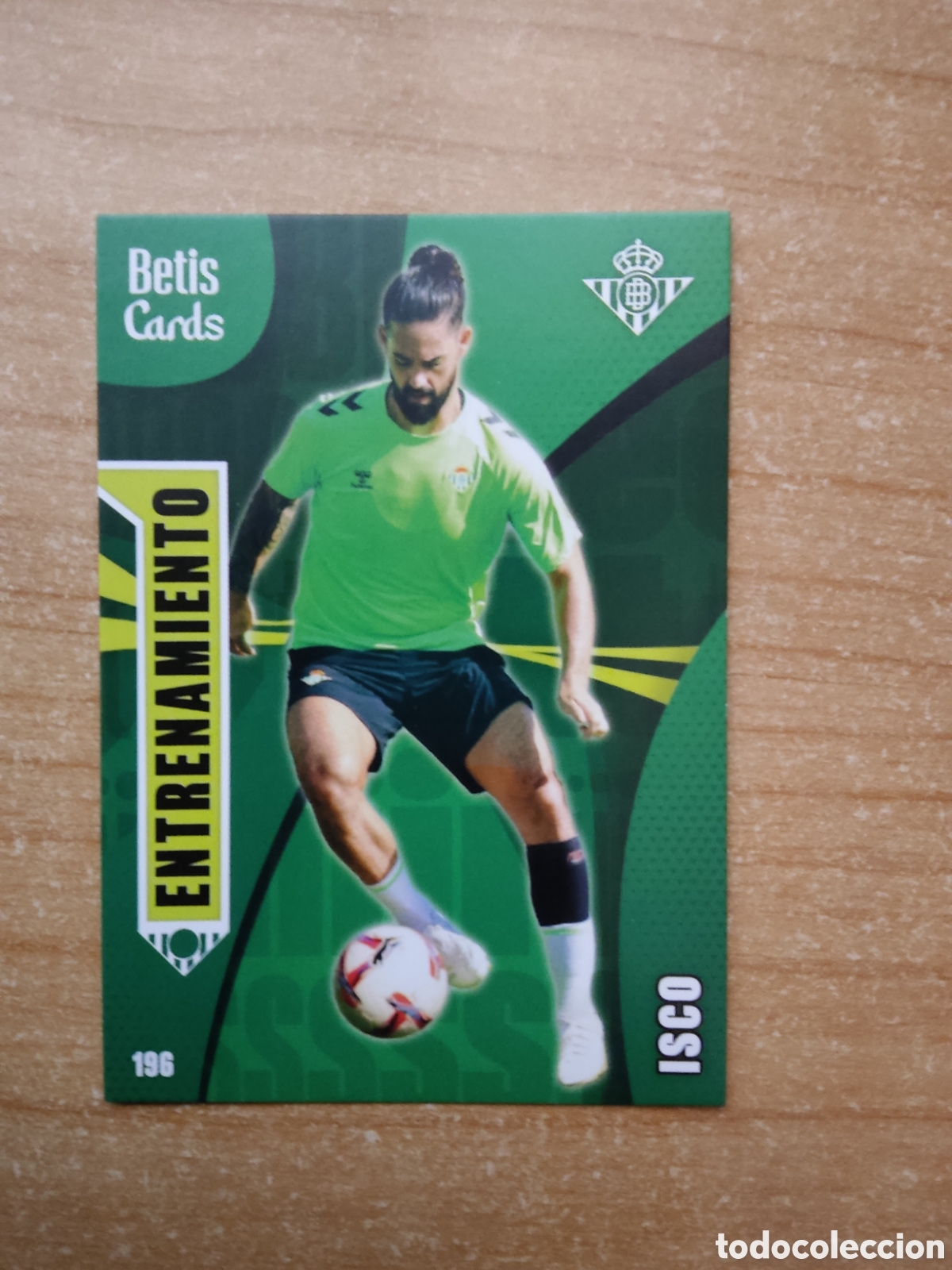 Cromos de f&uacute;tbol: 196 ISCO ENTRENAMIENTO REAL BETIS HOLY CARDS 2024 2025