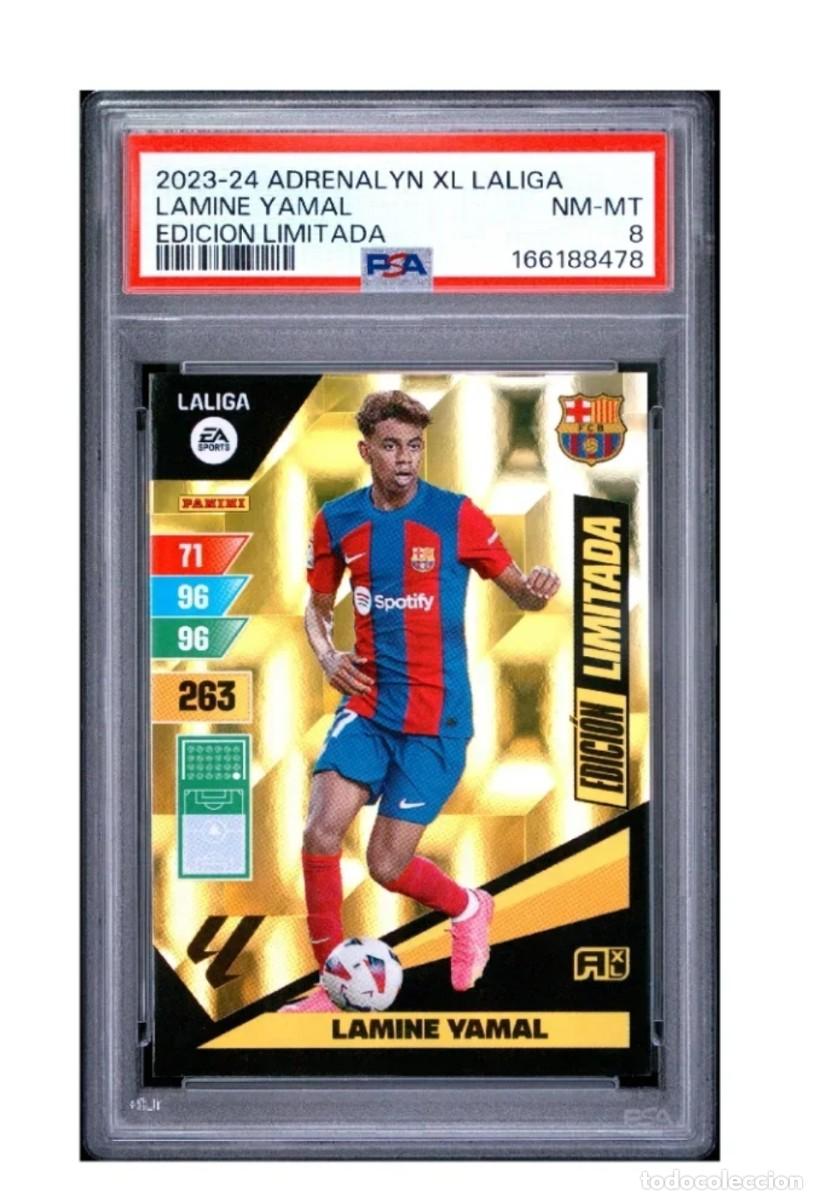 Football Stickers: PSA 8 Lamine Yamal Adrenalyn XL Liga 2023-24 Edici&oacute;n limitada ROOKIE