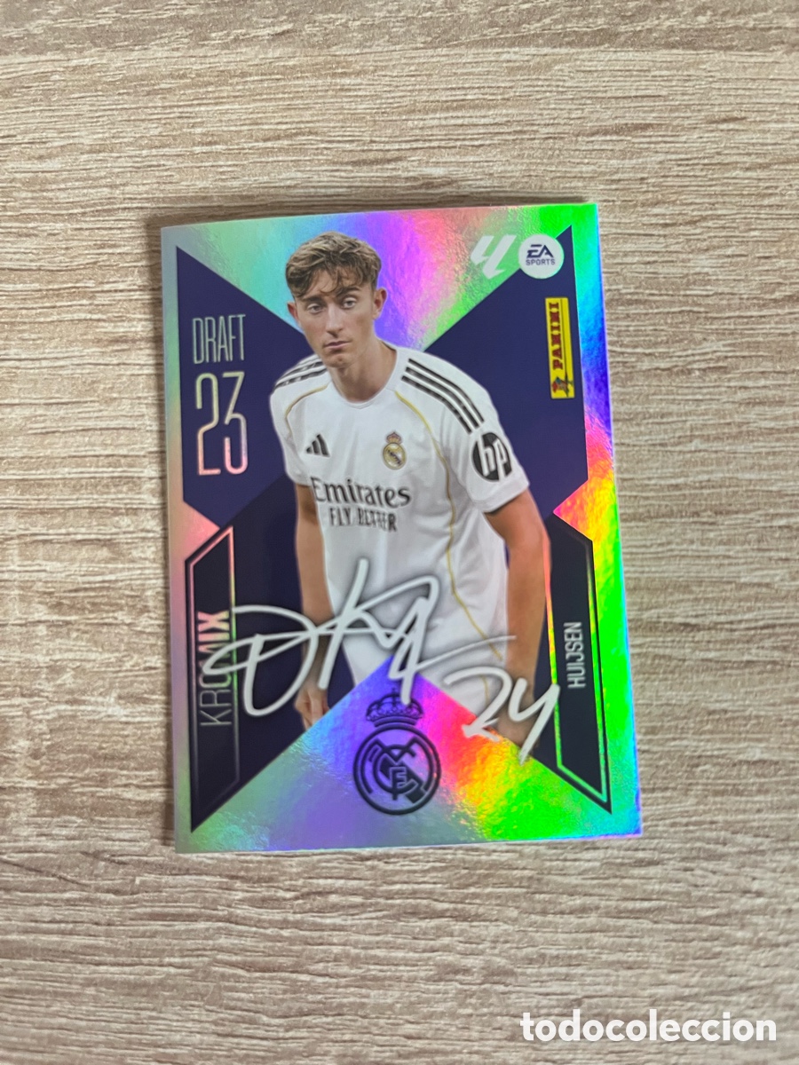 Cromos de f&uacute;tbol: K10 HUIJSEN DRAFT 23 KROMIX PARALELA LIGA ESTE 2026 2027 26 27 REAL MADRID