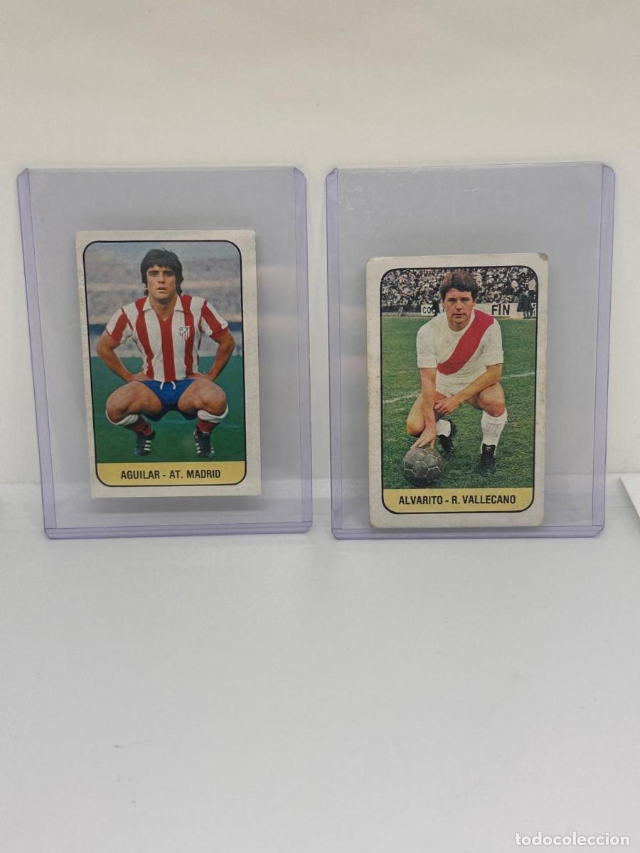Cartes &agrave; collectionner de Football: Lote 2 Cards Aguilar y Alvarito Despegadas Liga Este 78 79 1978 1979