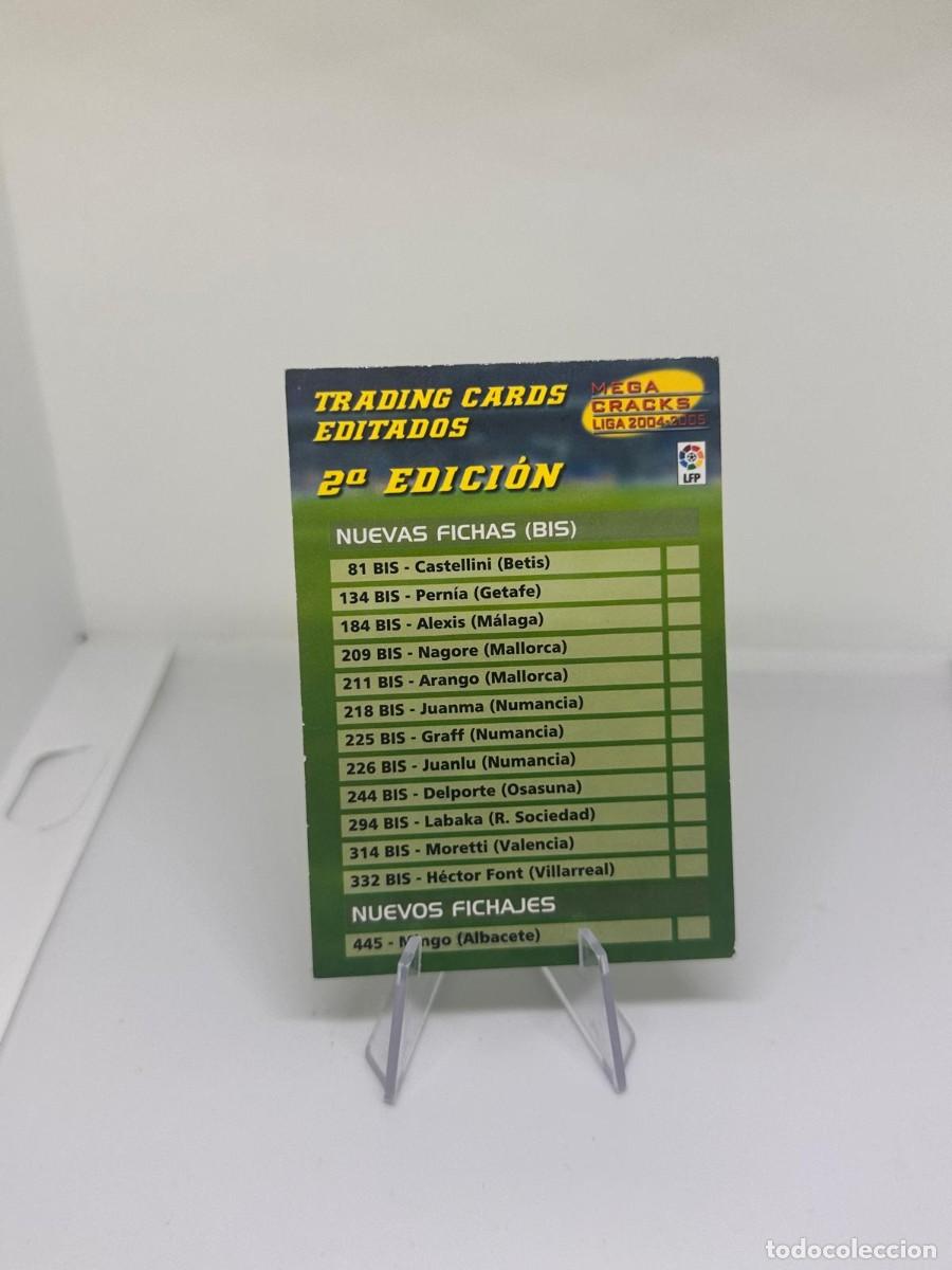 Cromos de f&uacute;tbol: Indice Nuevos Fichajes BIS Megacracks 2004 2005 2&ordm; Edicion