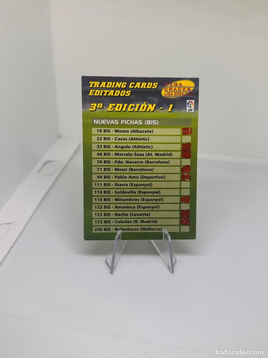 Fu&szlig;ball-Sticker: Indice Nuevos Fichajes BIS Megacracks 2004 2005 3&ordm; Edicion Messi Rookie Pintado