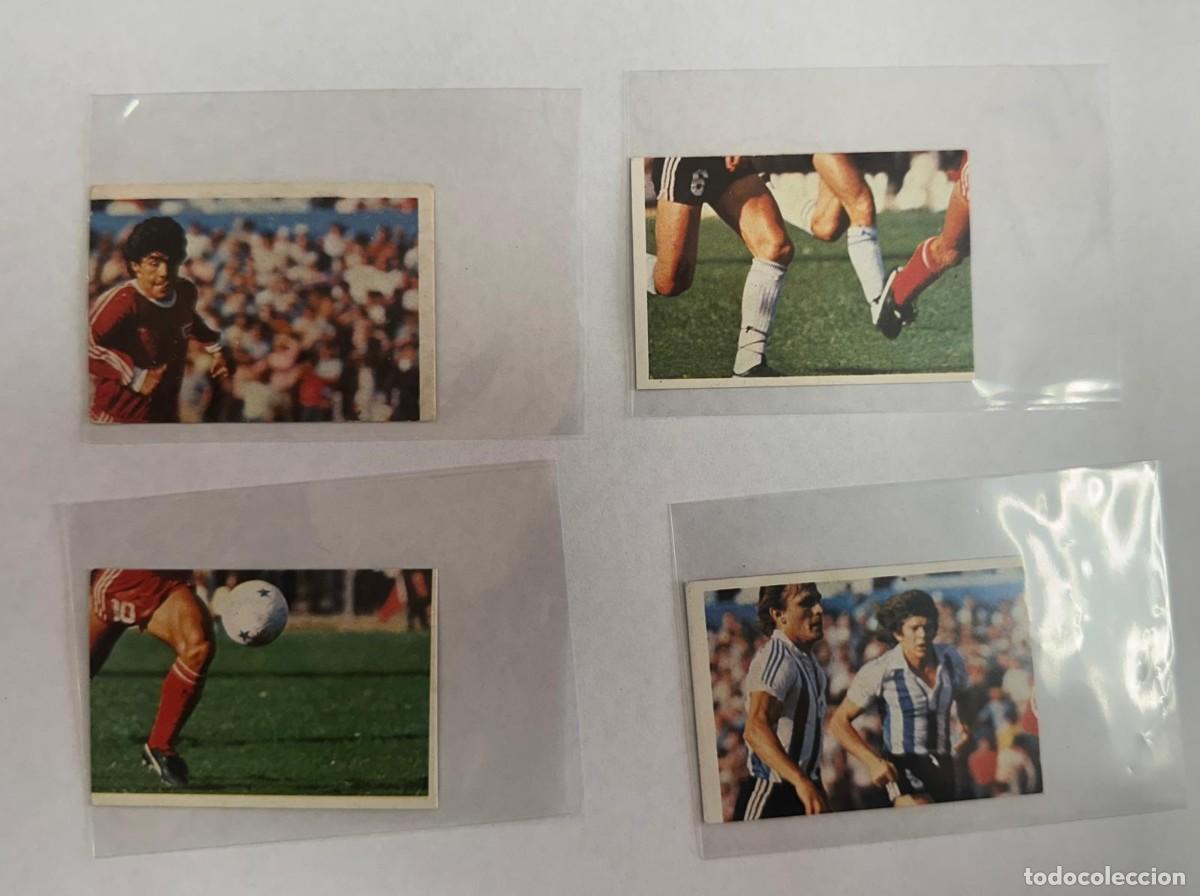 Cromos de f&uacute;tbol: Futbolistas en Accion Maradona Cruyff Liga Este 80 81 1980 1981 Sin pegar