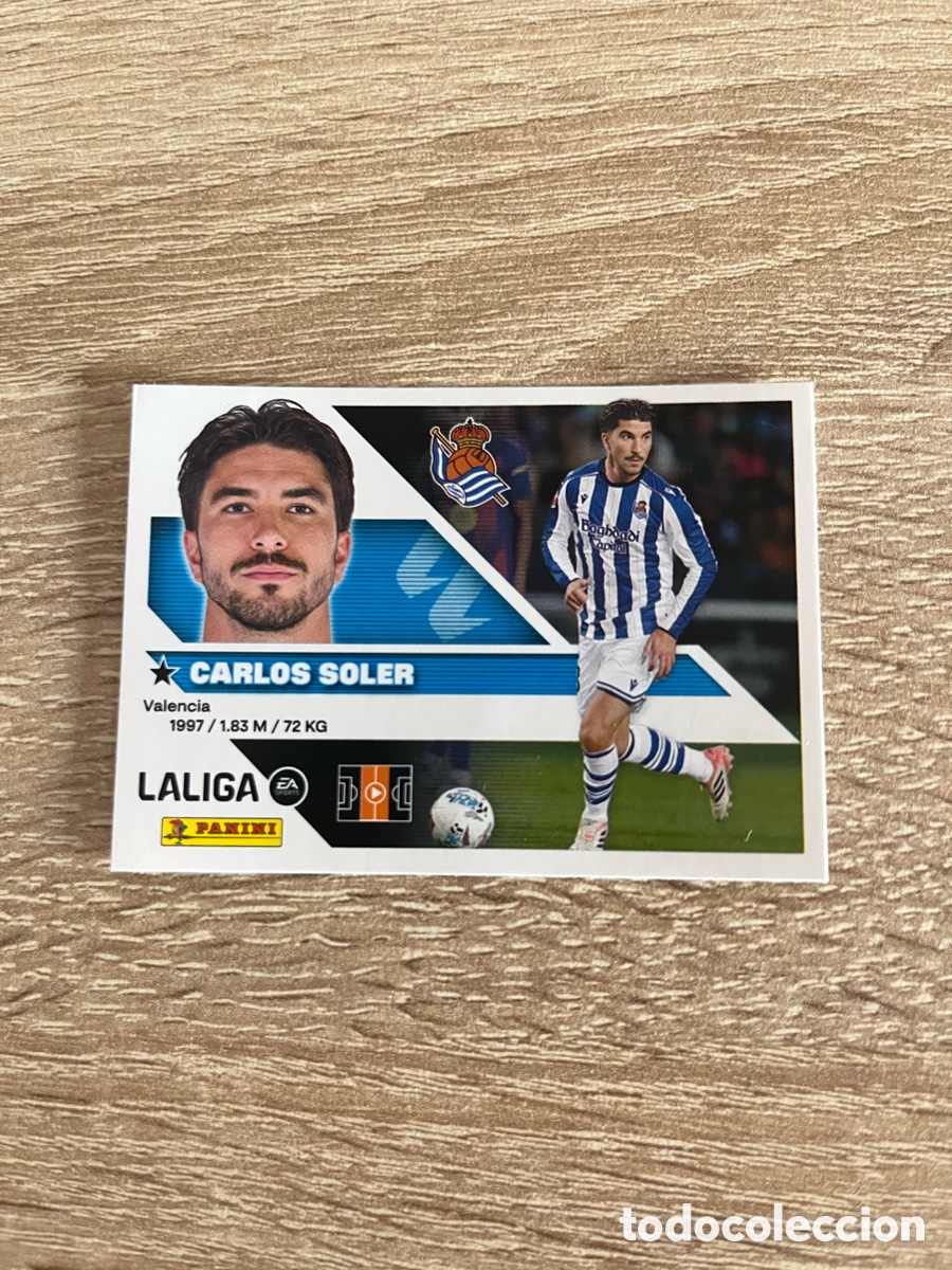 Fu&szlig;ball-Sticker: 14 CARLOS SOLER LIGA ESTE EDICIONES ESTE 2026 2027 26 27 REAL SOCIEDAD