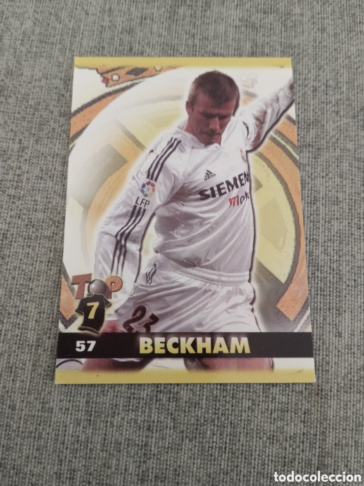 Football Stickers: MUNDICROMO 2004 05 ( TOP 2005 ) N&ordm; 57 DAVID BECKHAM - REAL MADRID ( VERSI&Oacute;N MATE )