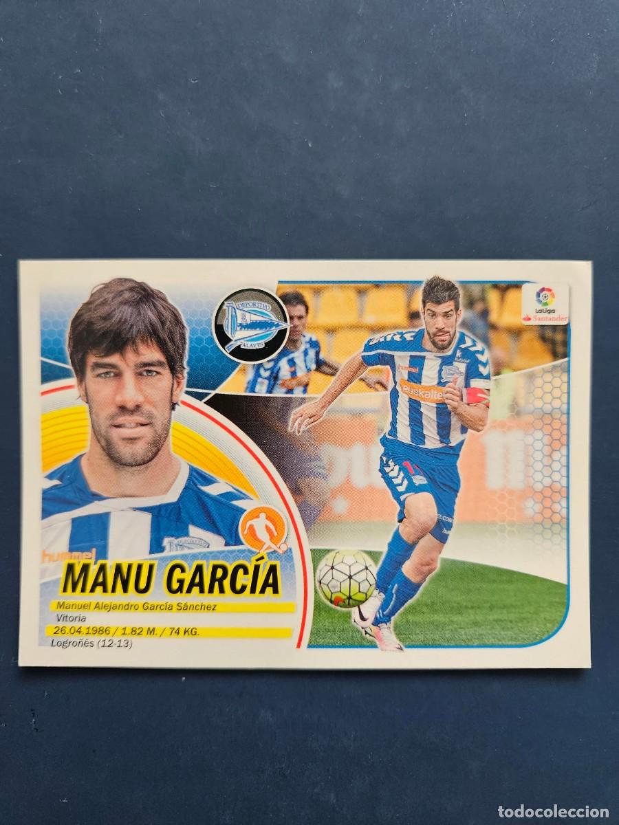 Fu&szlig;ball-Sticker: N&ordm; 9 MANU GARCIA ALAVES LOGO NUEVO LIGA ESTE 16 17 2016 2017 SIN PEGAR NUNCA PEGADO