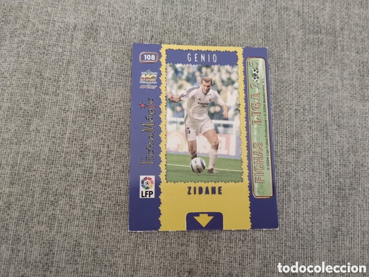 Cromos de f&uacute;tbol: MUNDICROMO 2004 05 ( FICHAS DE LA LIGA 2005 ) N&ordm; 108 ZIDANE - R. MADRID ( VERSI&Oacute;N MAGIC CARD )