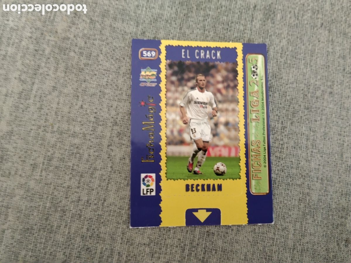 Cromos de f&uacute;tbol: MUNDICROMO 2004 05 ( FICHAS DE LA LIGA 2005 ) N&ordm; 569 BECKHAM - R. MADRID ( VERSI&Oacute;N MAGIC CARD )