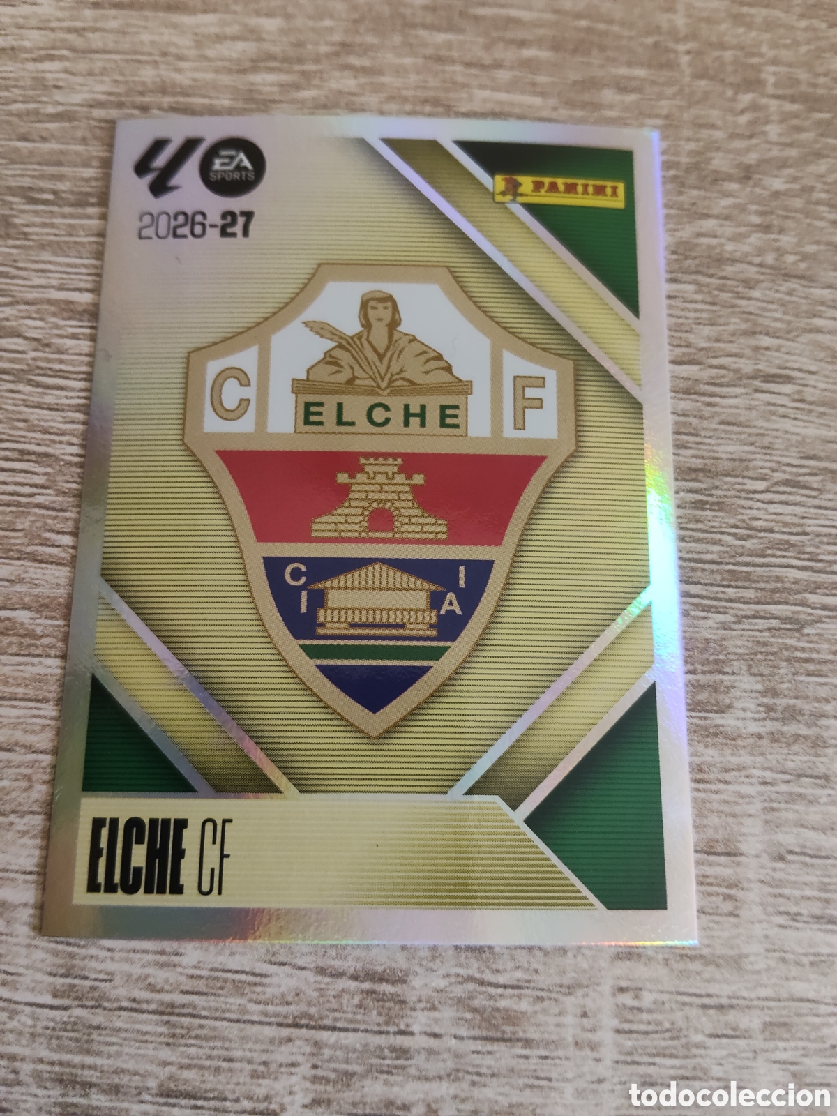 Cromos de f&uacute;tbol: Escudo Elche liga 2026 2027 26 27 ediciones este