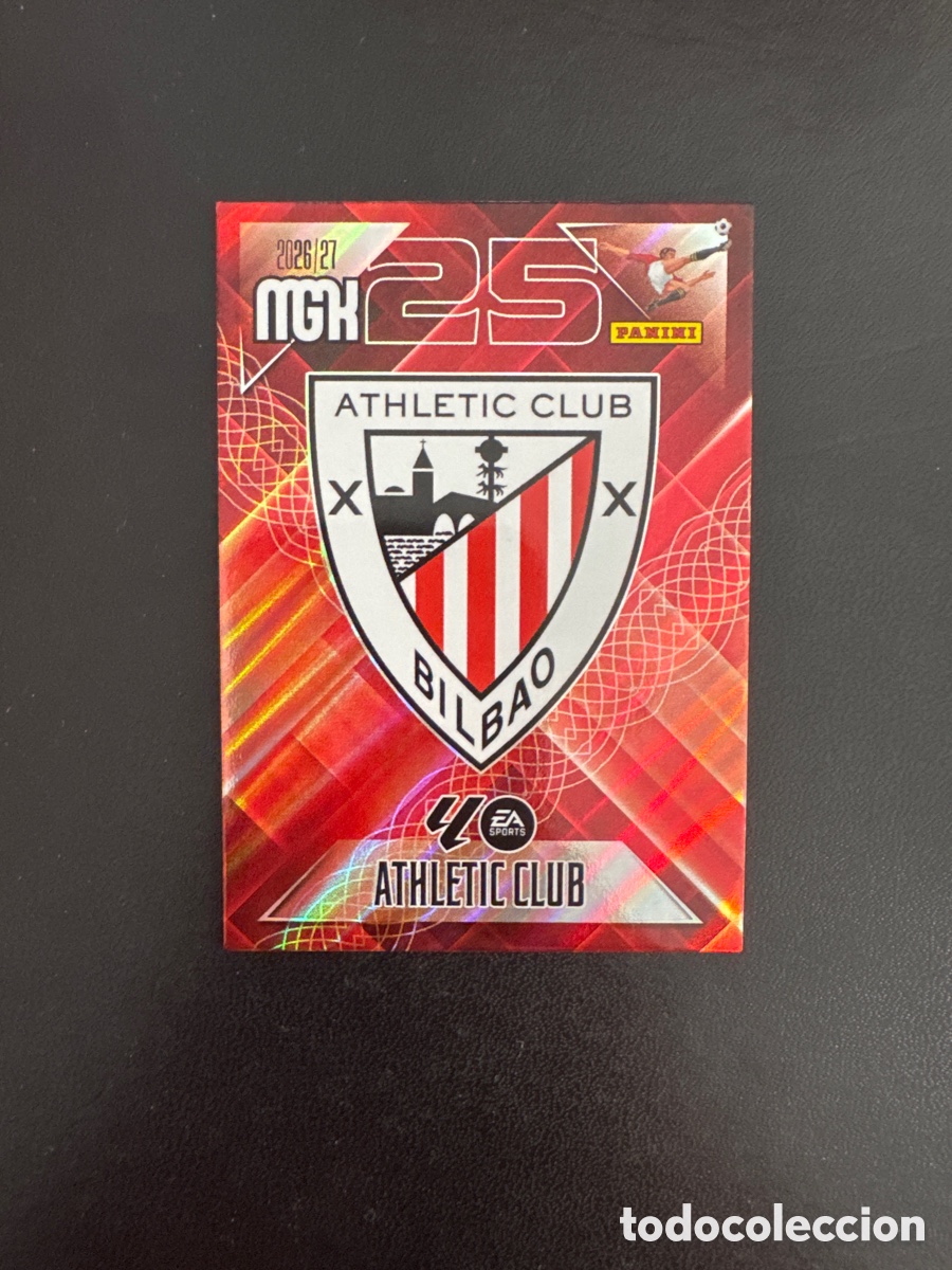 Cromos de f&uacute;tbol: ESCUDO ATHLETIC DE BILBAO NUMERO 37 MEGACRACKS 2026 2027