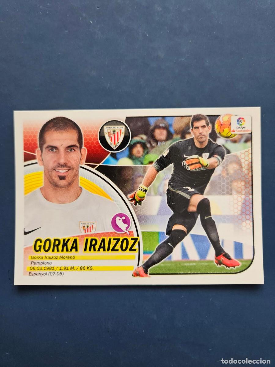 Cromos de f&uacute;tbol: N&ordm; 1 GORKA IRAIZOZ ATHLETIC BILBAO LOGO NUEVO LIGA ESTE 16 17 2016 2017 SIN PEGAR NUNCA PEGADO