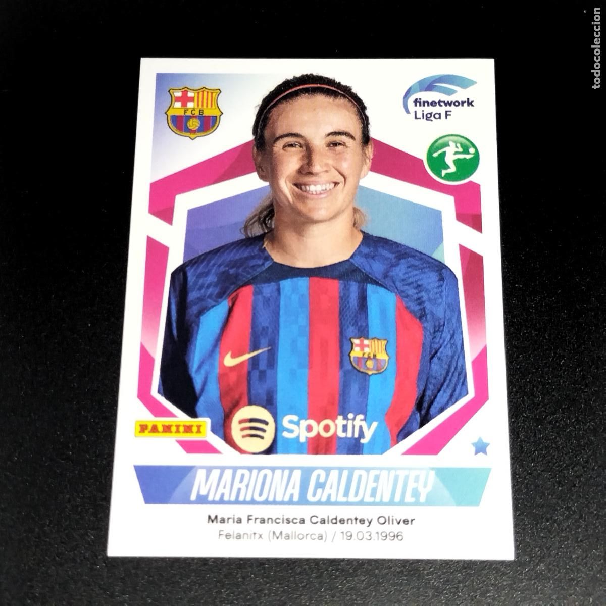 Cromos de f&uacute;tbol: N&ordm; 131 MARIONA CALDENTEY FC BARCELONA CROMOS FINETWORK LIGA F FEMENINA PANINI 2022 2023 22 23