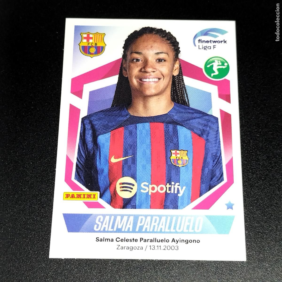 Cromos de f&uacute;tbol: N&ordm; 132 SALMA PARALLUELO FC BARCELONA CROMOS FINETWORK LIGA F FEMENINA PANINI 2022 2023 22 23