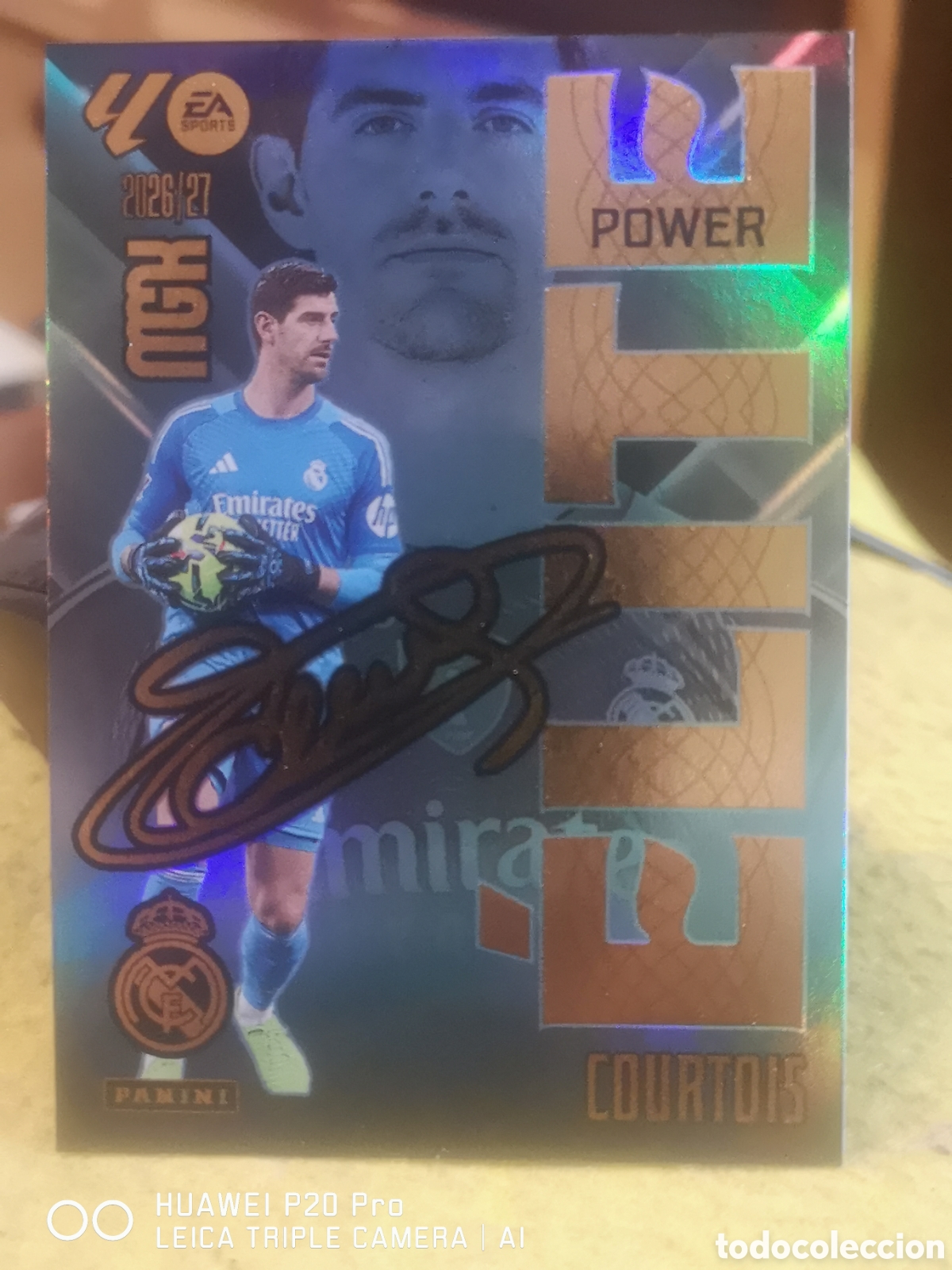 Cartes &agrave; collectionner de Football: MEGACRACKS 2026 27 ELITE POWER COURTOIS 4P - REAL MADRID