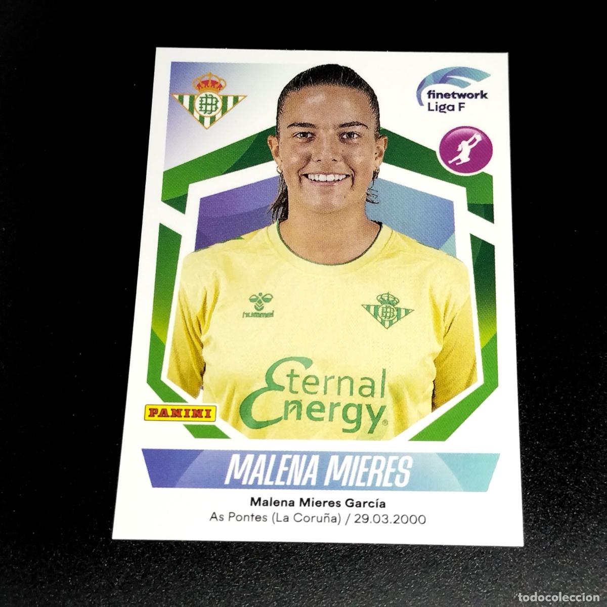Cromos de f&uacute;tbol: N&ordm; 136 MALENA MIERES BETIS CROMOS FINETWORK LIGA F FEMENINA PANINI 2022 2023 22 23