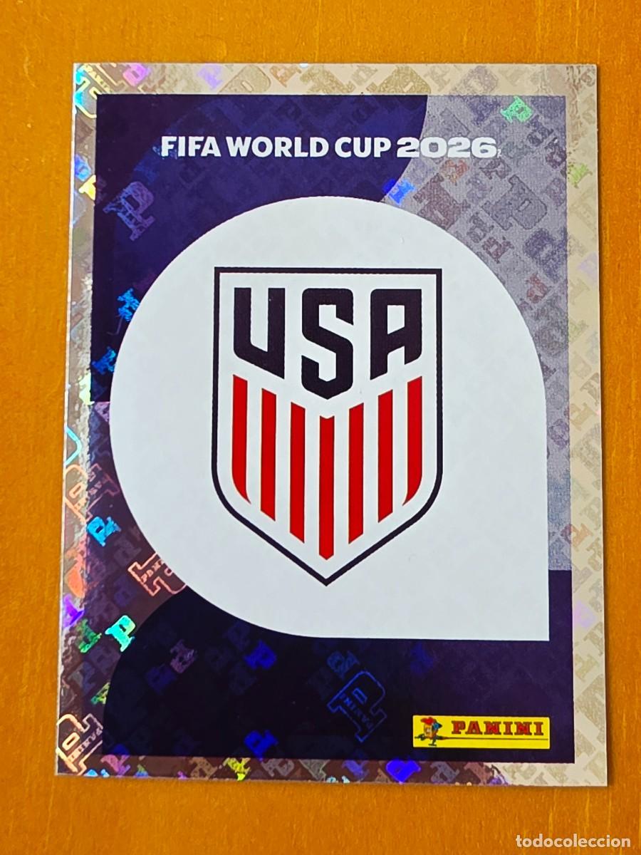 Cartes &agrave; collectionner de Football: USA 1 Escudo logo emblema Estados Unidos, Panini FIFA World Cup Mundial 2026 Sticker
