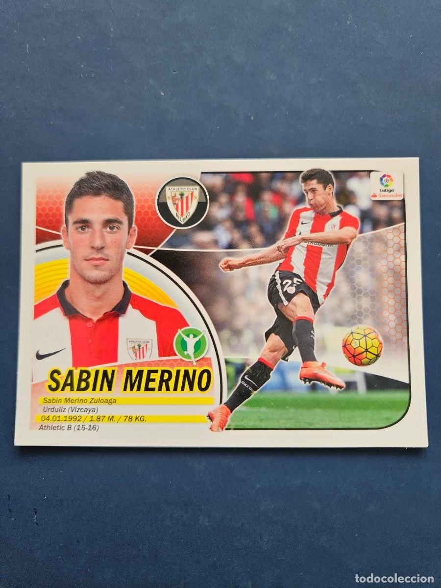 Football Stickers: N&ordm; 14B SABIN MERINO ATHLETIC BILBAO LOGO NUEVO LIGA ESTE 16 17 2016 2017 SIN PEGAR NUNCA PEGADO