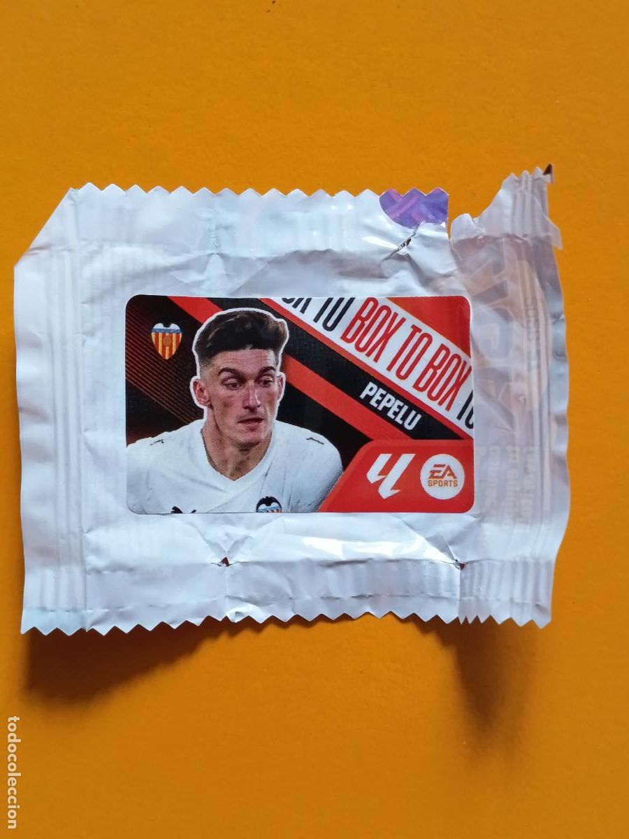 Figurine di Calcio: PEPELU. BOX TO BOX. VALENCIA C.F. CHICLE LIGA ESTE 2026-27