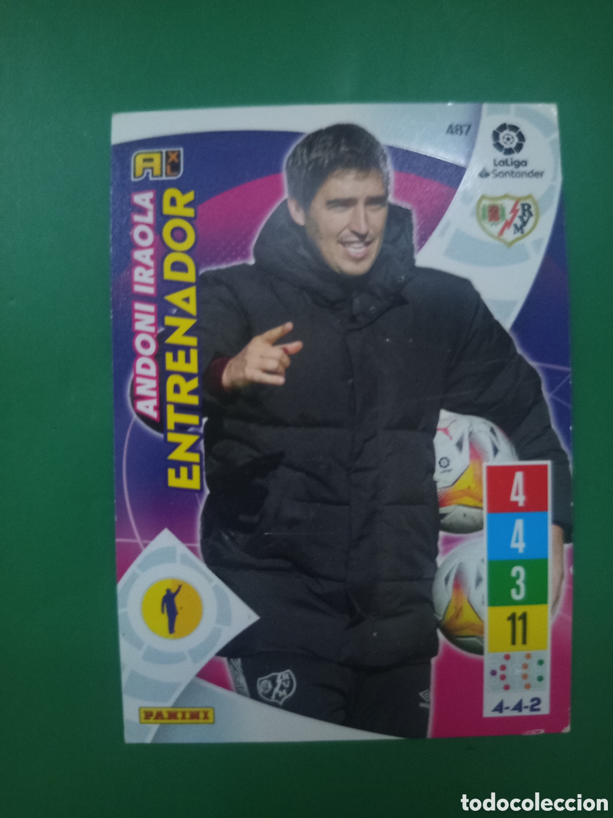 Fu&szlig;ball-Sticker: ❇️ CROMO ⚽ CARD ANDONI IRAOLA RAYO VALLECANO ENTRENADOR 487 2021 2022 21 22 ADRENALYN XL PANINI ❇️