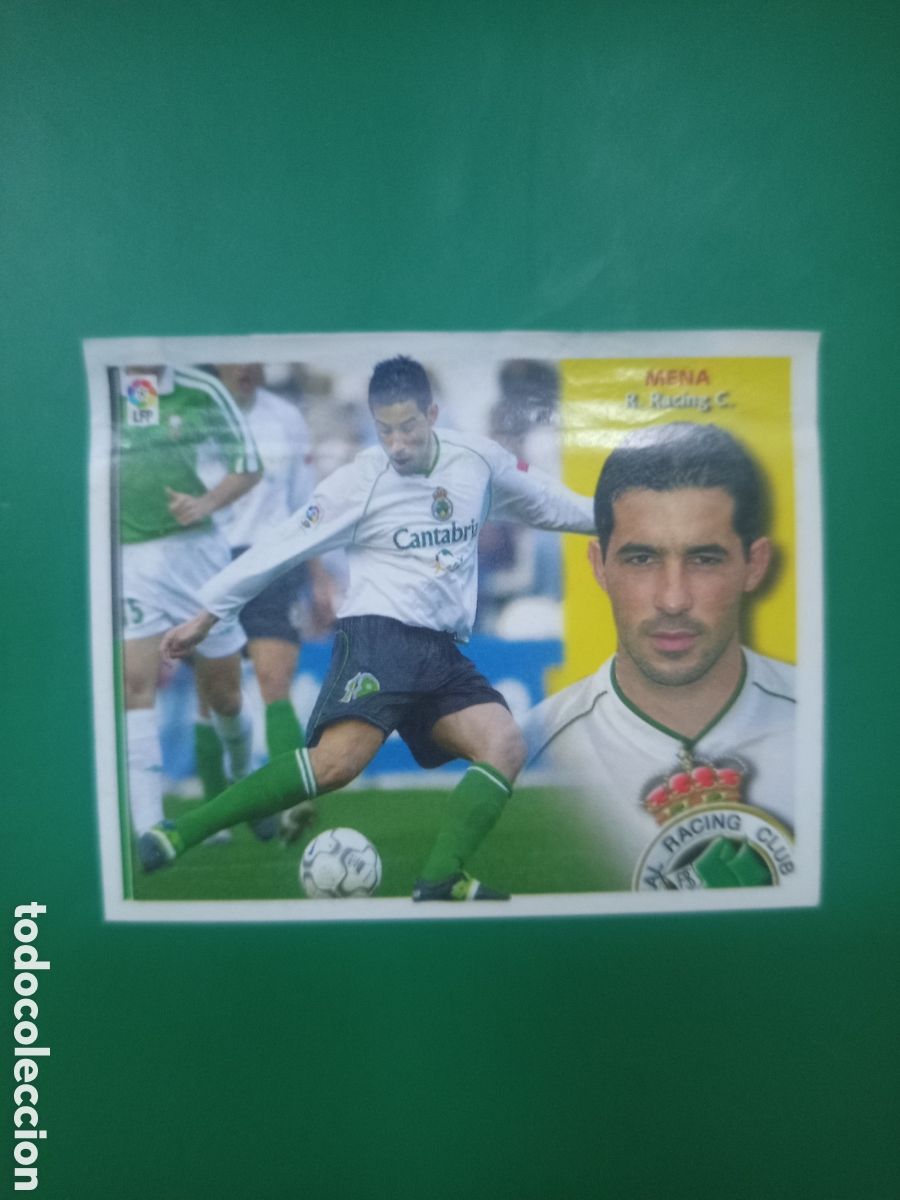 Cromos de f&uacute;tbol: ❇️ CROMO ⚽ MENA RACING DE SANTANDER LIGA 02 03 2002 2003 LFP ESTE PANINI DESPEGADO EN VENTANILLA ❇️