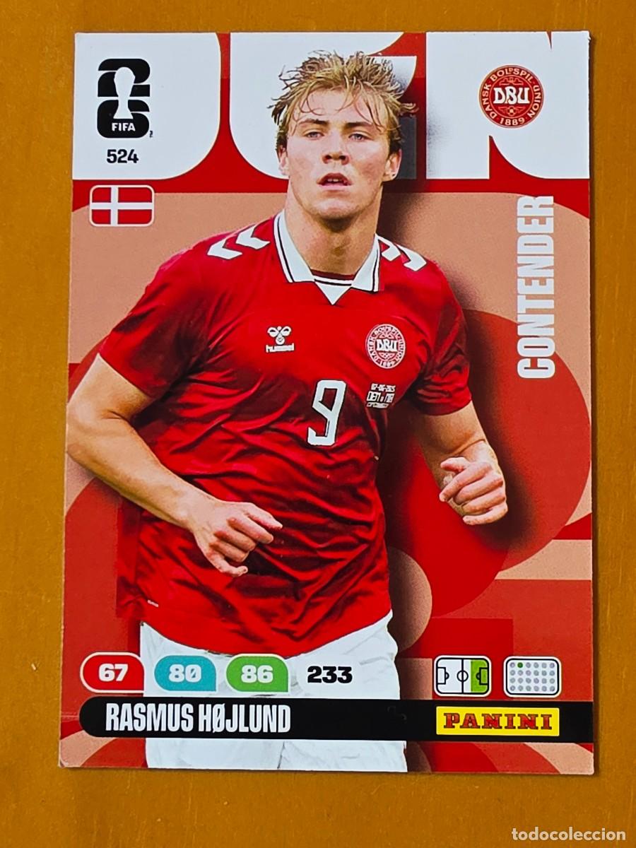 Cromos de f&uacute;tbol: 524 Rasmus H&oslash;jlund, Contender, Dinamarca, Adrenalyn XL Fifa World Cup 2026 Mundial 26